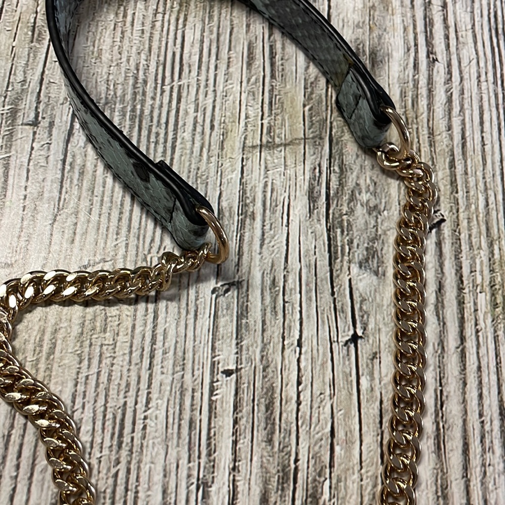 Zara Blue And Gold Python Bag - image 4